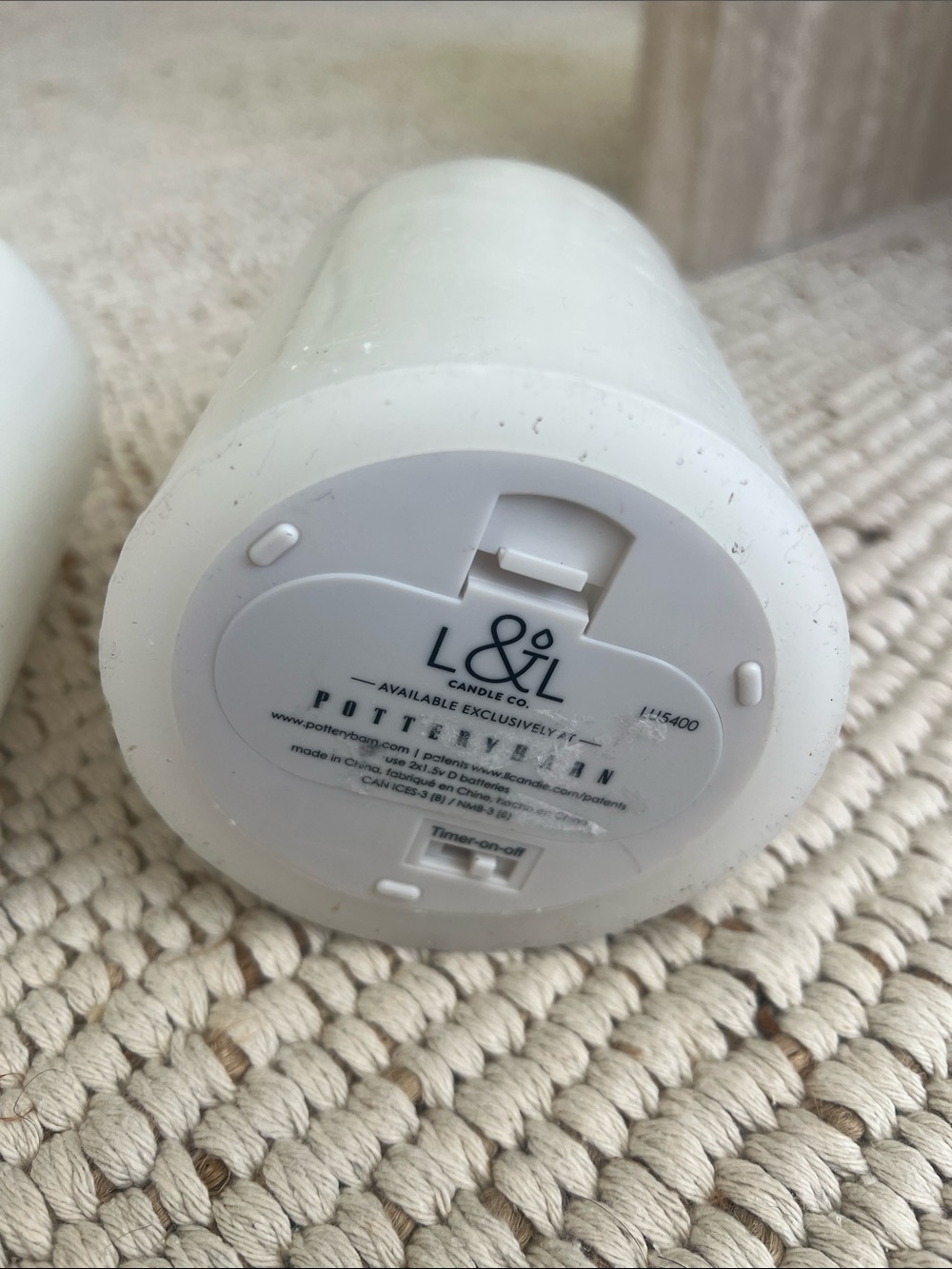 2 Pottery Barn Candles flameless, flickering Battery 4.5” tall - Picture 9 of 9